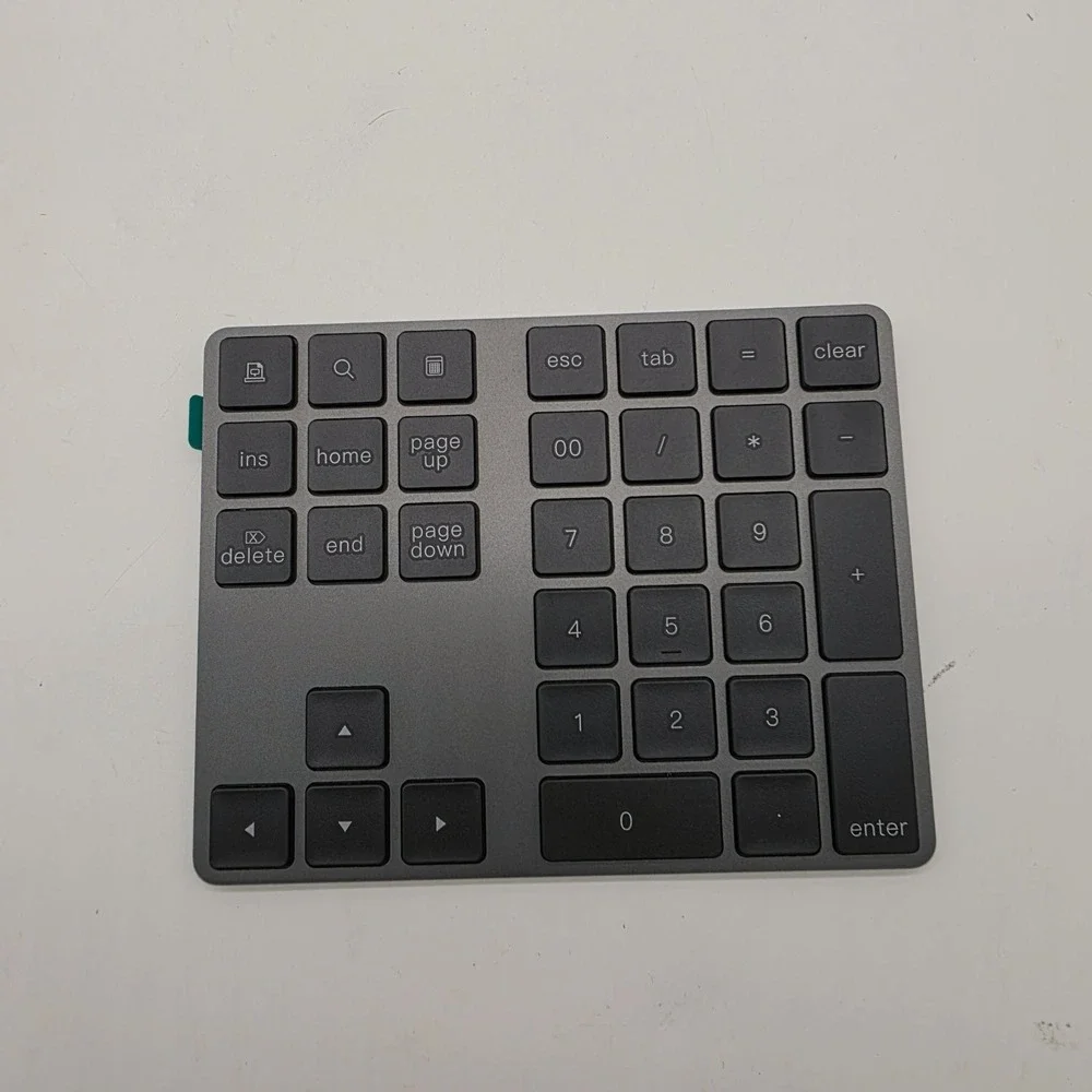 Lekvey Bluetooth Numeric Keypad Wireless Rechargeable Aluminum Number Pad Gray